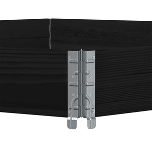 Pallkrage sexhörning svart 160x160 cm massiv furu