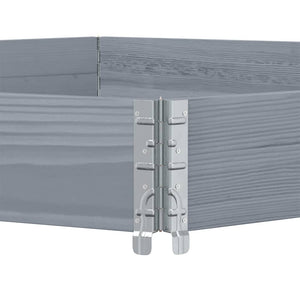 Pallkrage sexhörning grå 160x160 cm massiv furu