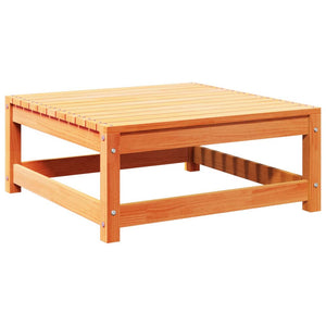 Soffgrupp för trädgården med dynor 10 delar vaxbrun massiv furu