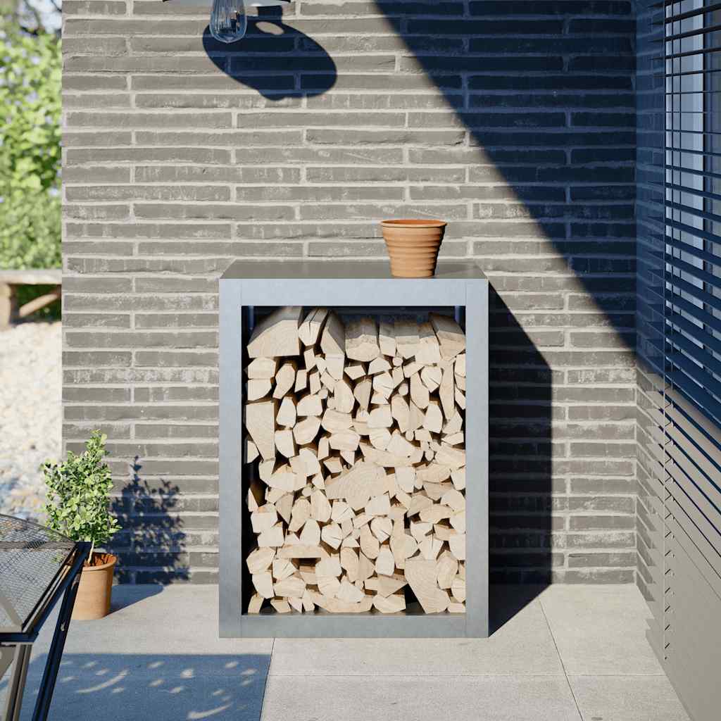 Vedställ 60x40x80 cm galvaniserat stål