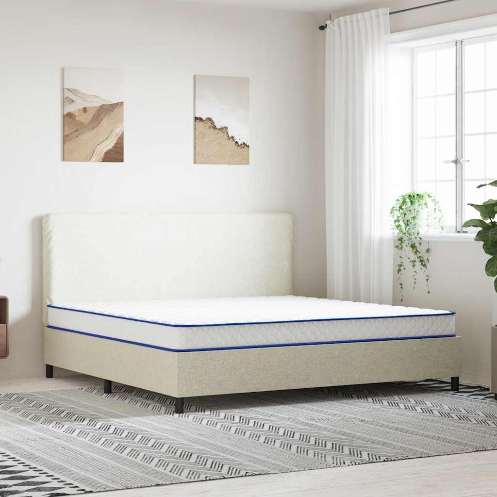 Memoryskummadrass vit 200x200x17 cm mjuk