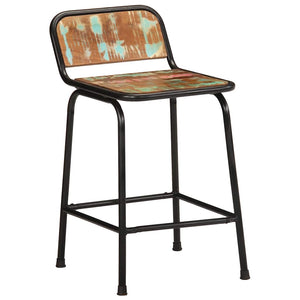 Barstolar 2 st 46x35,5x70 cm massivt trä återvunnet