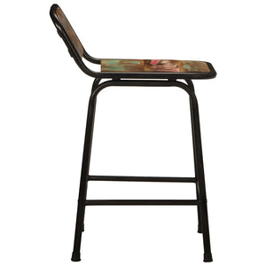 Barstolar 4 st 46x35,5x70 cm massivt trä återvunnet