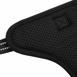 Hundsele med reflekterande ränder Justerbar svart M