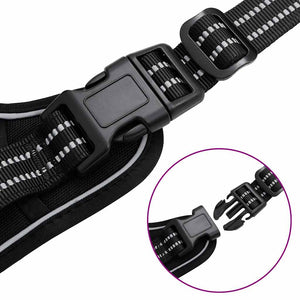 Hundsele med koppel & krage Justerbar svart S