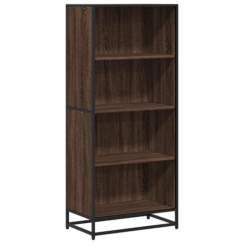 Bokhylla brun ek 60x35x139 cm konstruerat trä