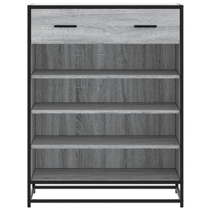 Skoskåp grå sonoma 75x38x97,5 cm konstruerat trä och metall