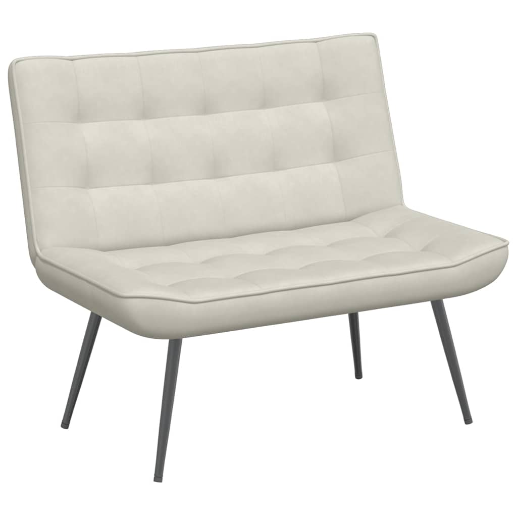 Bänk gräddvit 110x74x84 cm sammet