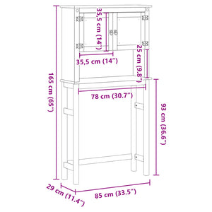Tvättmaskinsskåp Corona massiv furu