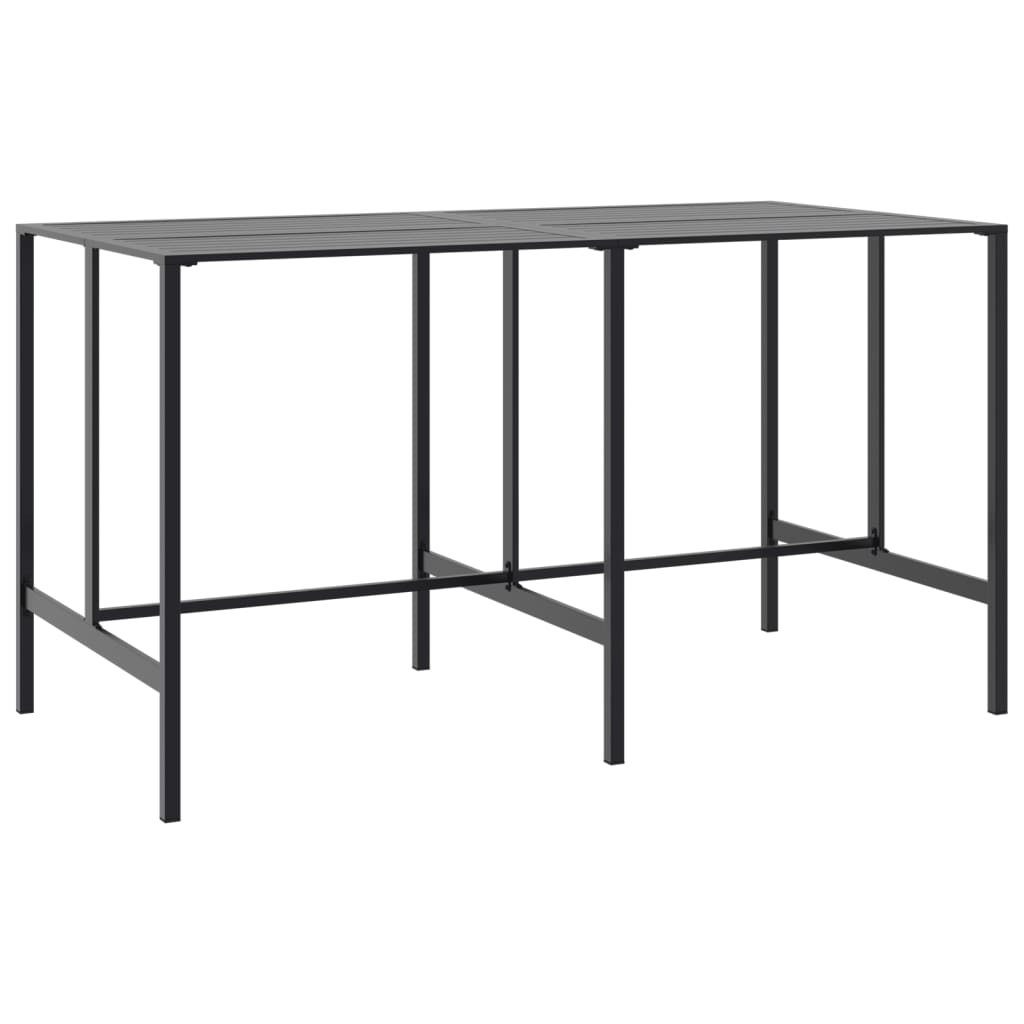 Barbord svart 200x100x110 cm pulverlackerat stål