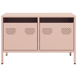 Tv-bänk rosa 68x39x43,5 cm kallvalsat stål