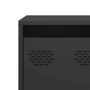 Tv-bänk svart 101,5x39x43,5 cm kallvalsat stål