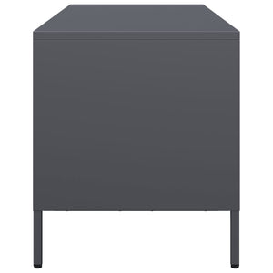 Tv-bänk antracit 101,5x39x43,5 cm kallvalsat stål