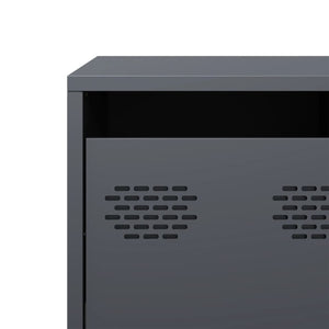 Tv-bänk antracit 135x39x43,5 cm kallvalsat stål