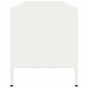 Tv-bänk vit 135x39x43,5 cm kallvalsat stål