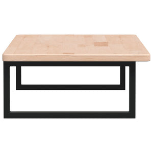 Väggmonterad handfatshylla stål och massiv ek