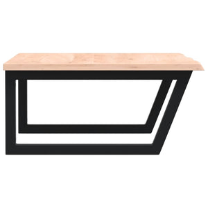 Väggmonterad handfatshylla stål och massiv ek