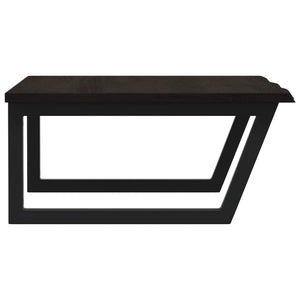 Väggmonterad handfatshylla stål och massiv ek