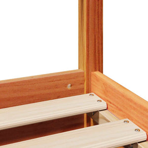 Sängram utan madrass vaxbrun 180x200 cm massiv furu