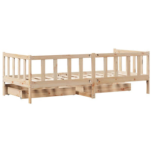 Dagbädd med lådor 90x200 cm massiv furu