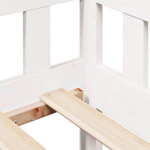 Dagbädd med lådor vit 90x190 cm massiv furu