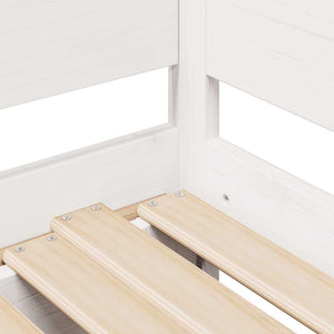 Dagbädd utdragbar med lådor utan madrass vit 80x200 cm