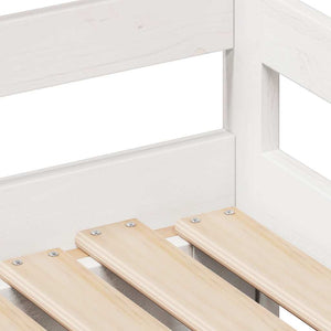 Dagbädd utdragbar med lådor utan madrass vit 90x200 cm