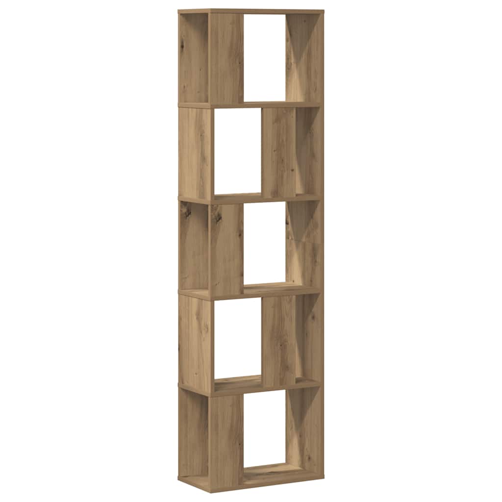 Bokhylla 5 hyllplan ek 45x23,5x162,5 cm konstruerat trä
