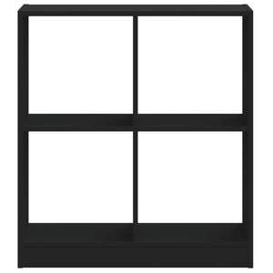 Bokhylla svart 68,5x32x75 cm konstruerat trä