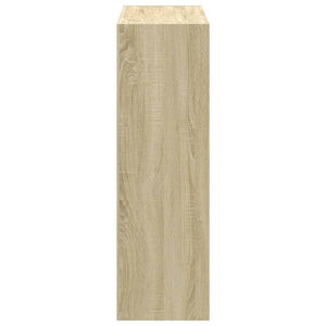 Bokhylla sonoma-ek 102x32x102 cm konstruerat trä