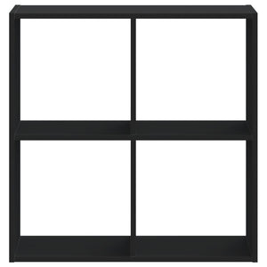 Bokhylla svart 68,5x32x68,5 cm konstruerat trä