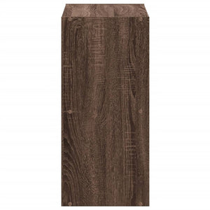 Bokhylla brun ek 68,5x32x68,5 cm konstruerat trä