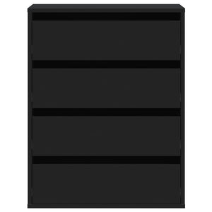 Byrå svart 60x41x76 cm konstruerat trä