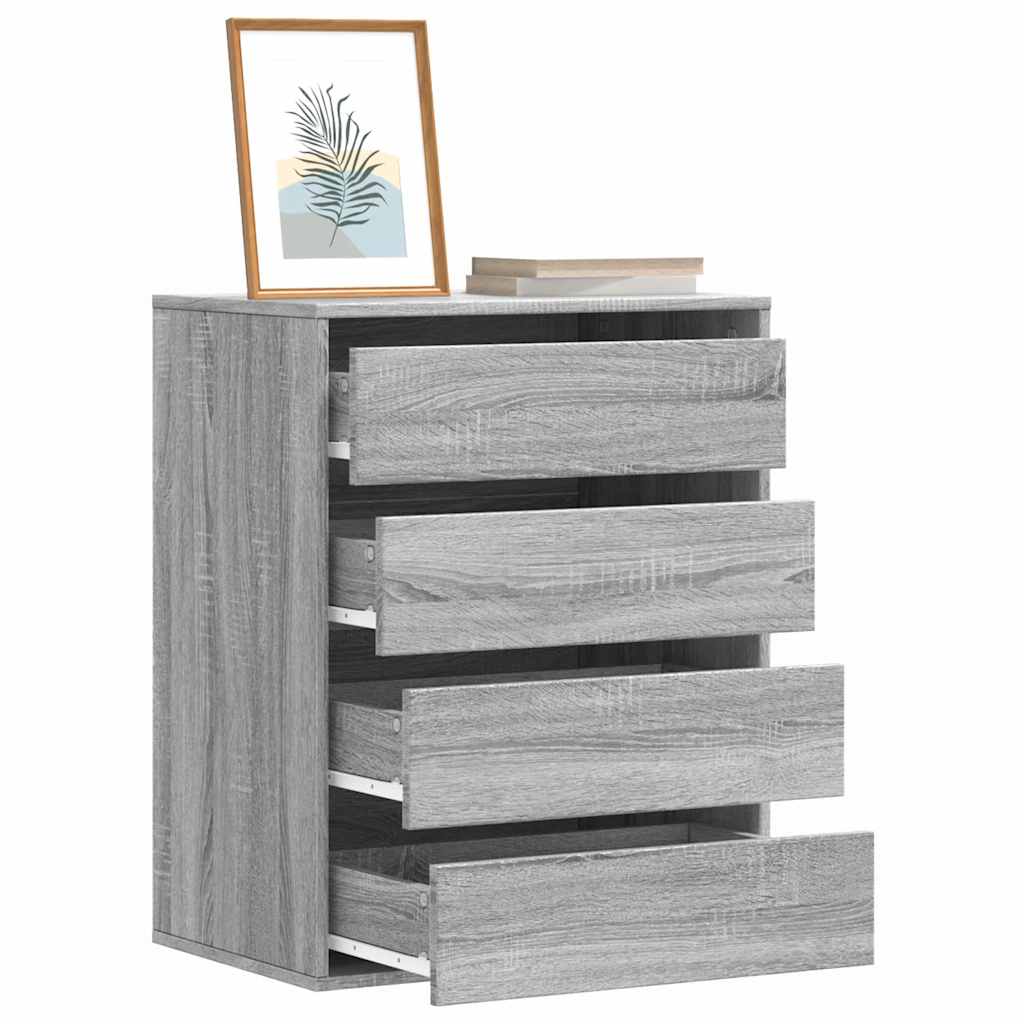 Byrå grå sonoma 60x41x76 cm konstruerat trä