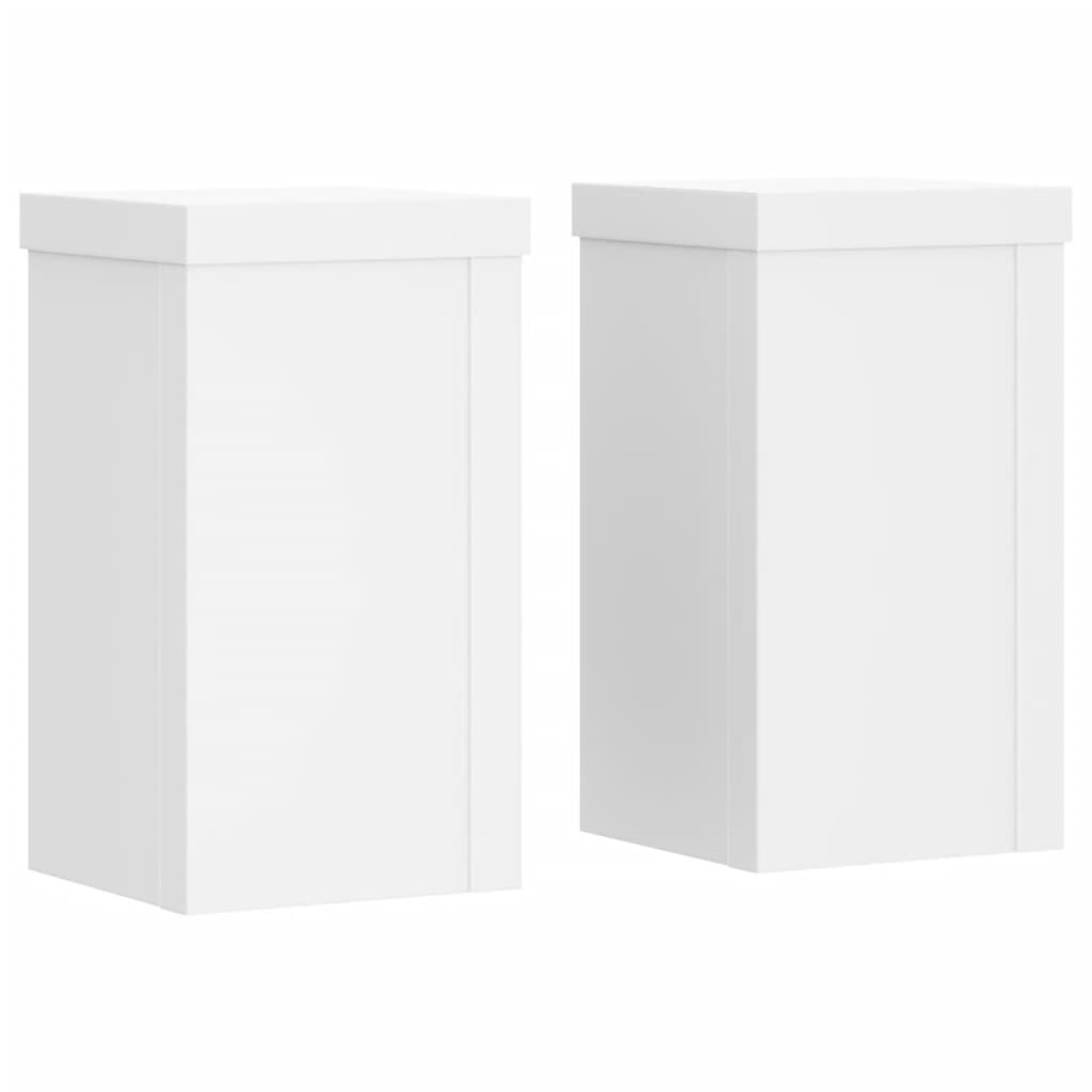 Växtställ 2 st Vit 10 x 10 x 18 cm Konstruerat trä