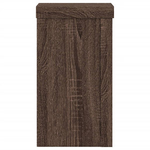 Växtställ 2 st brun ek 10x10x18 cm konstruerat trä