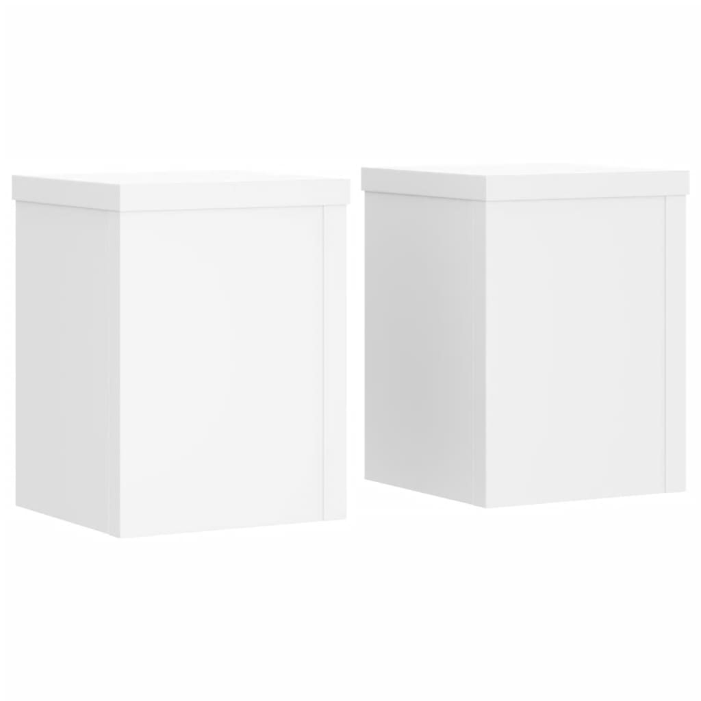 Växtställ 2 st Vit 15 x 15 x 20 cm Konstruerat trä