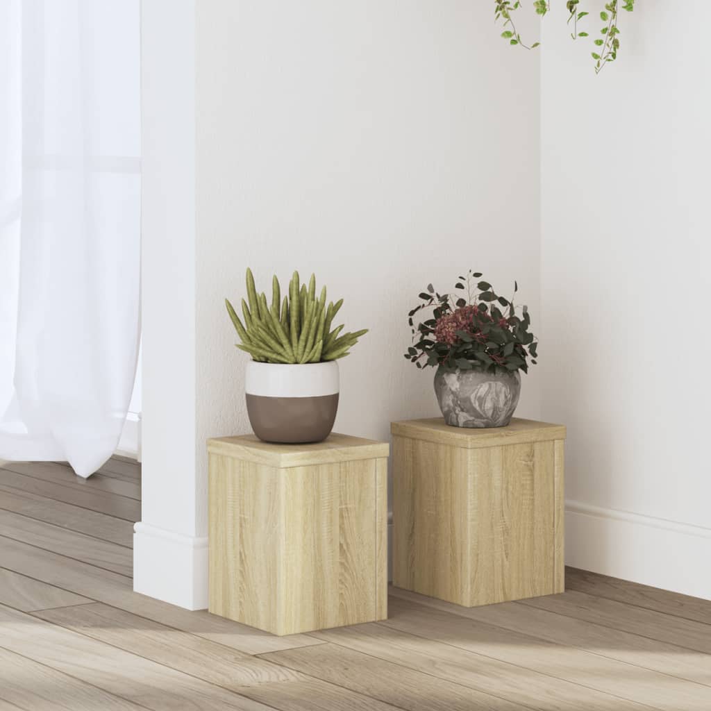 Växtställ 2 st Sonoma-ek 15 x 15 x 20 cm Konstruerat trä