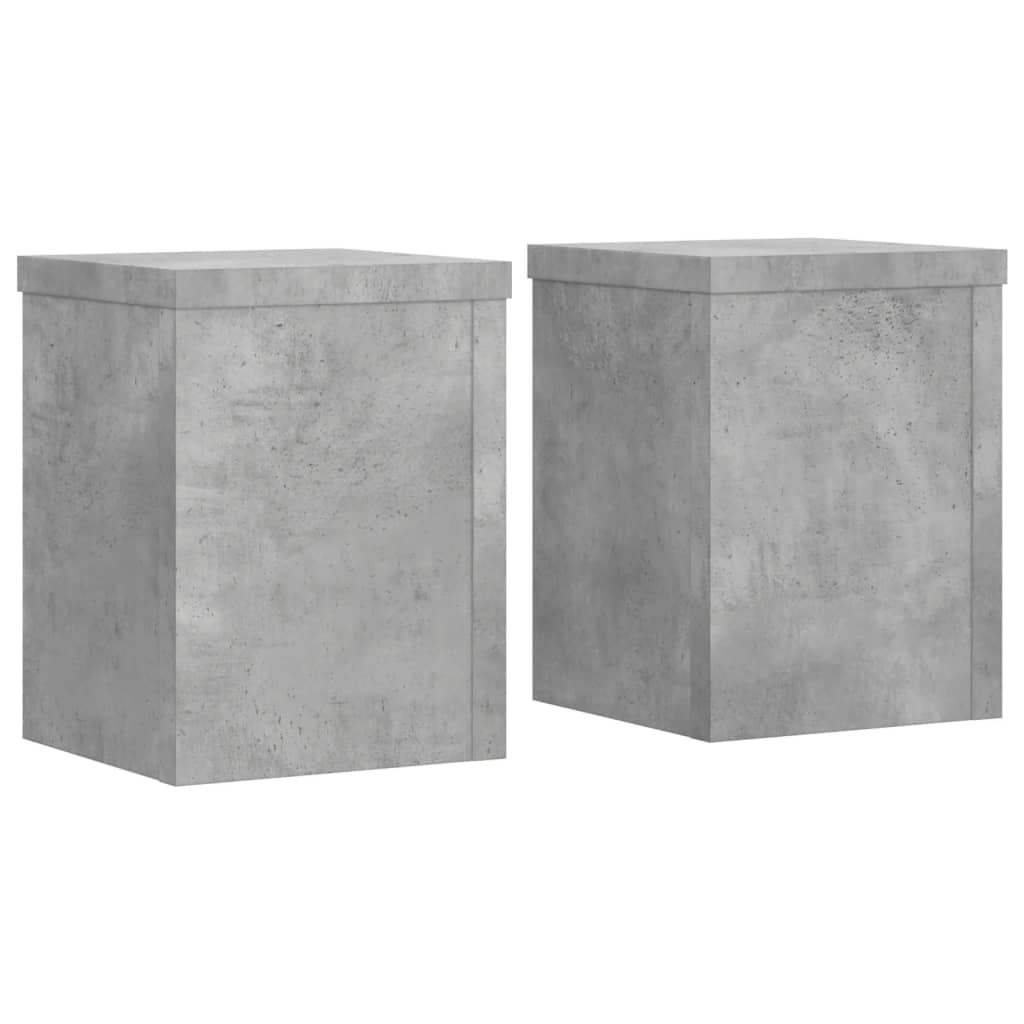 Växtställ 2 st Betonggrå 15 x 15 x 20 cm Konstruerat trä