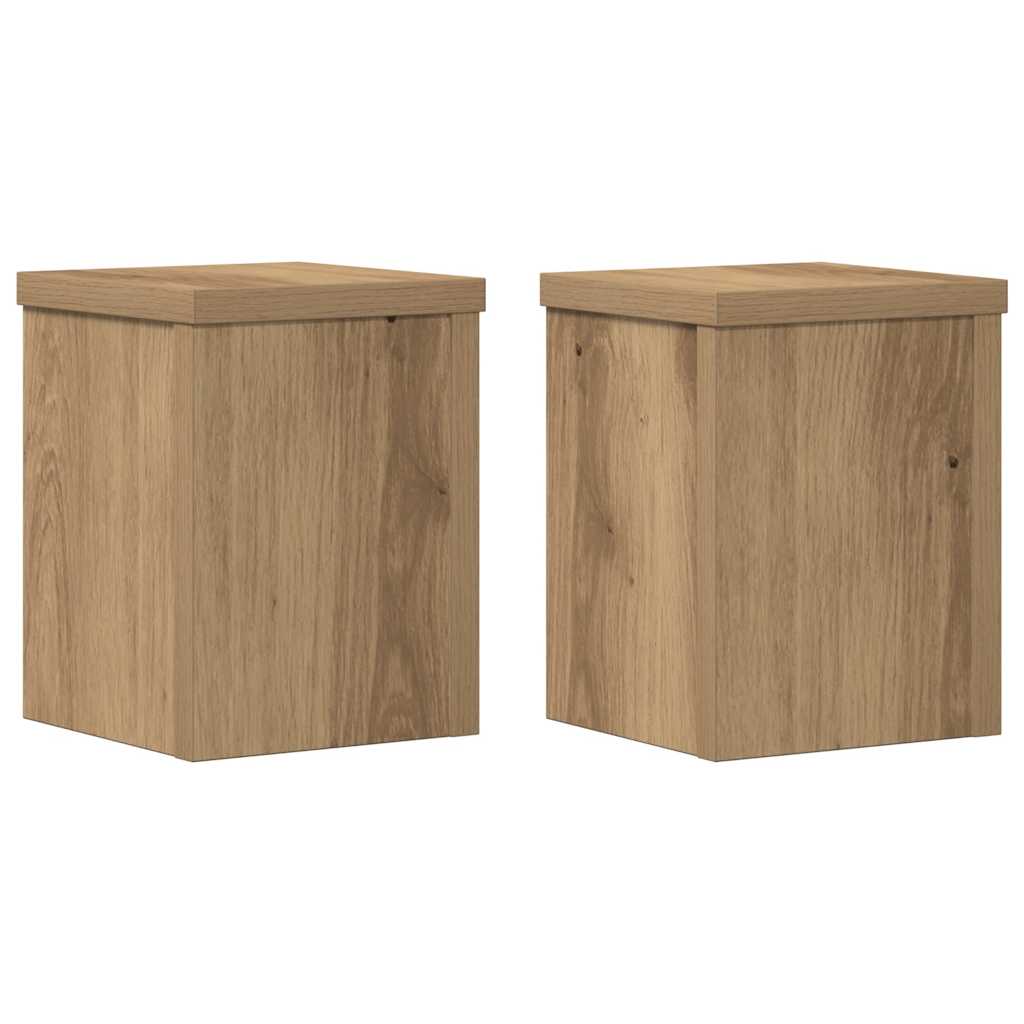 Växtställ 2 st ek 15x15x20 cm konstruerat trä