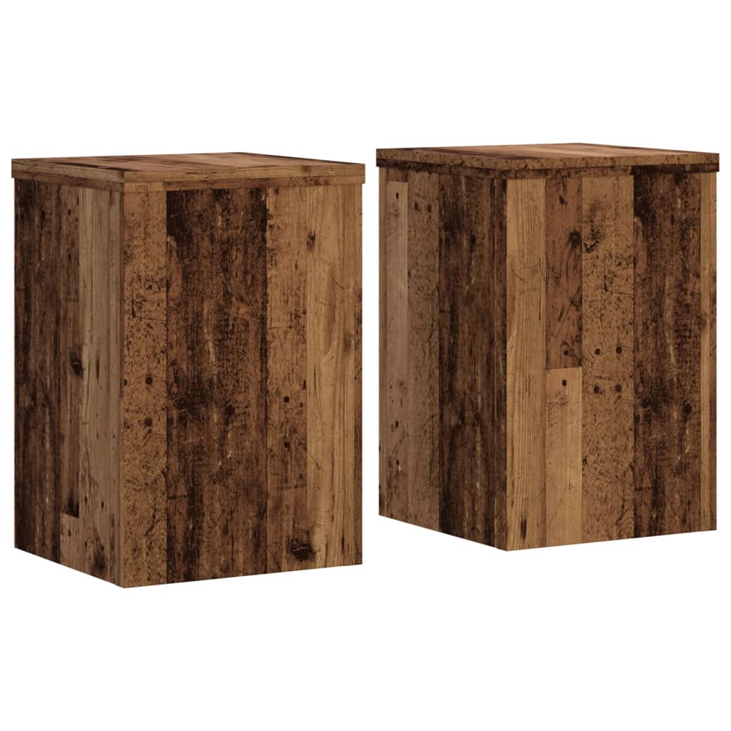 Växtställ 2 st Gammalt trä 20 x 20 x 30 cm Konstruerat trä