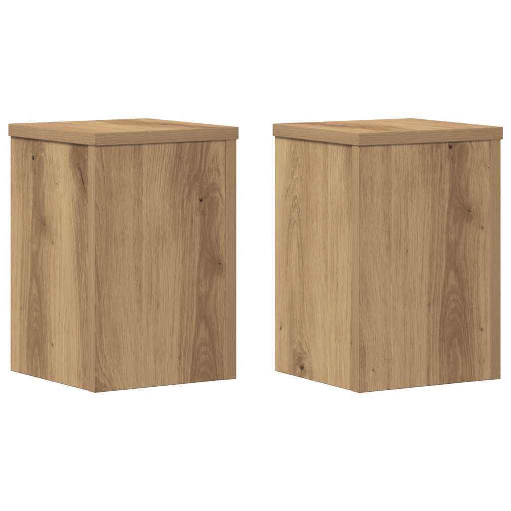 Växtställ 2 st Ek 20 x 20 x 30 cm Konstruerat trä