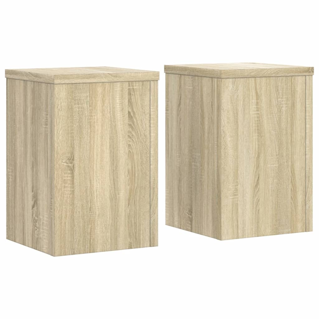 Växtställ 2 st Sonoma-ek 25 x 25 x 35 cm Konstruerat trä