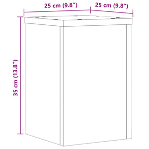 Växtställ 2 st åldrat trä 25x25x35 cm konstruerat trä