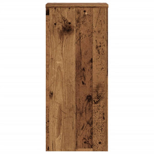 Växtställ 2 st åldrat trä 30x30x70 cm konstruerat trä