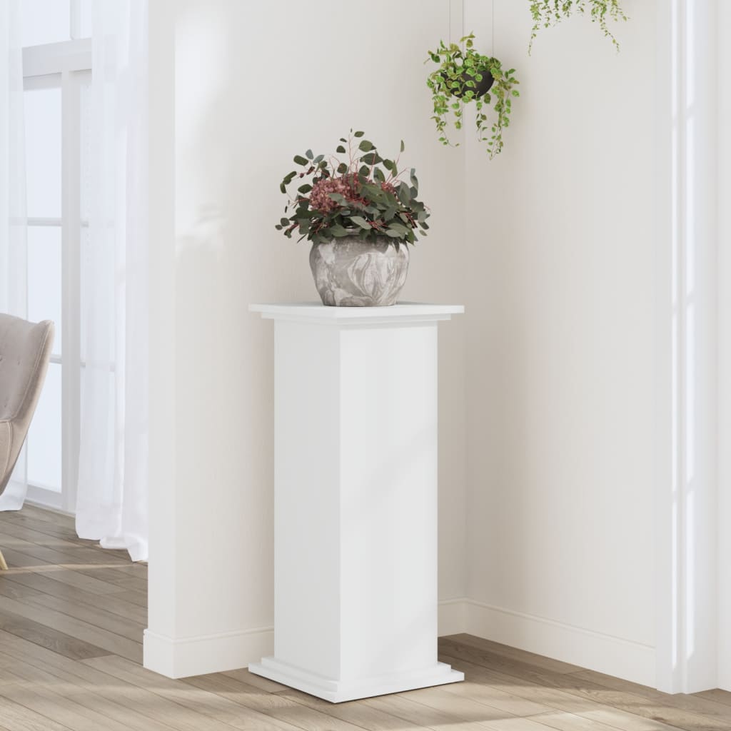 Växtställ Vit 33 x 33 x 80 cm Konstruerat trä