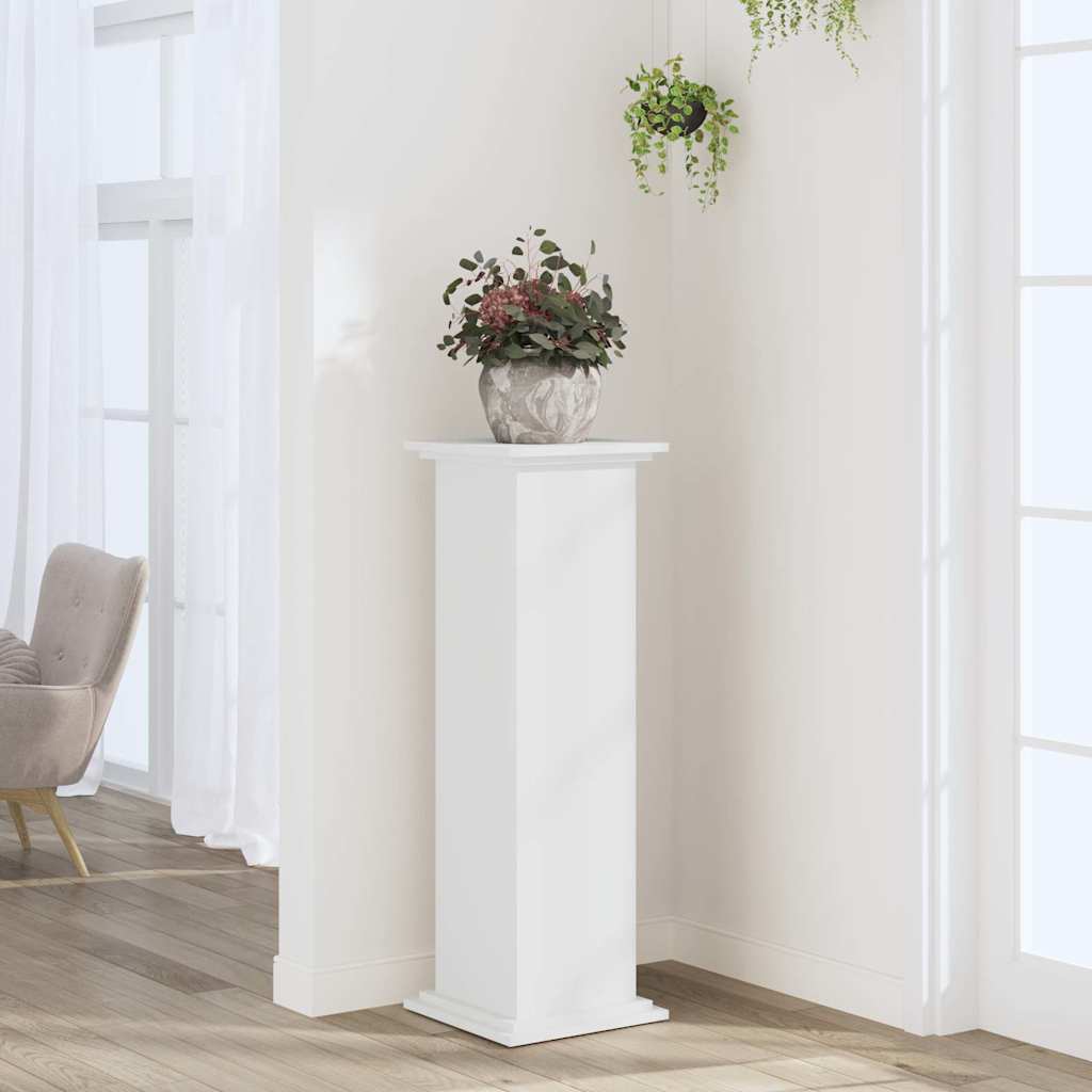Växtställ Vit 33 x 33 x 100 cm Konstruerat trä