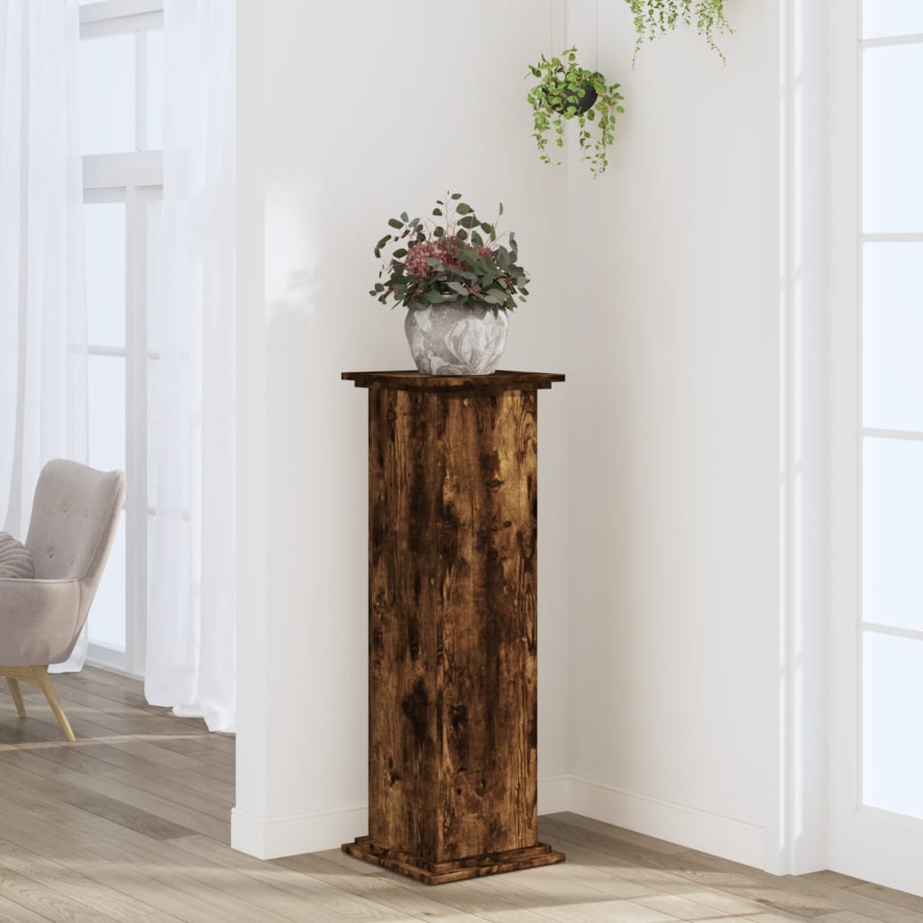 Växtställ Rökt ek 33 x 33 x 100 cm Konstruerat trä