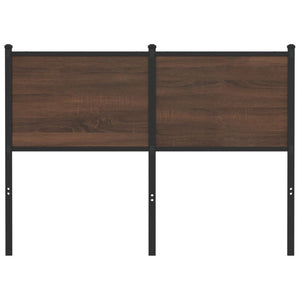 Sänggavel brun ek 120 cm konstruerat trä och stål