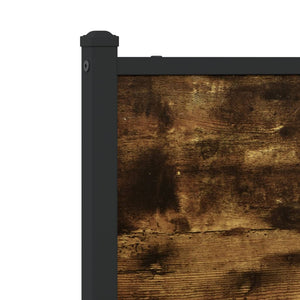 Sängram utan madrass metall rökfärgad ek 100x200 cm